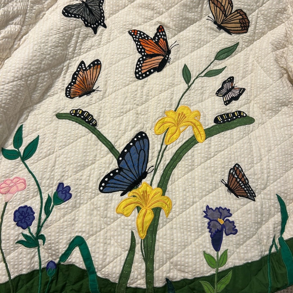 Butterfly quilt patch magic Jacket - Picture 3 of 4